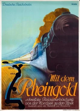 Affiche Rheingold door Richard Friese, 1928 (Spoorwegmuseum)