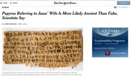 Bericht in de New York Times over het fragment