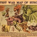 Cartoon-kaart 'Europa door de ogen van Frankrijk'