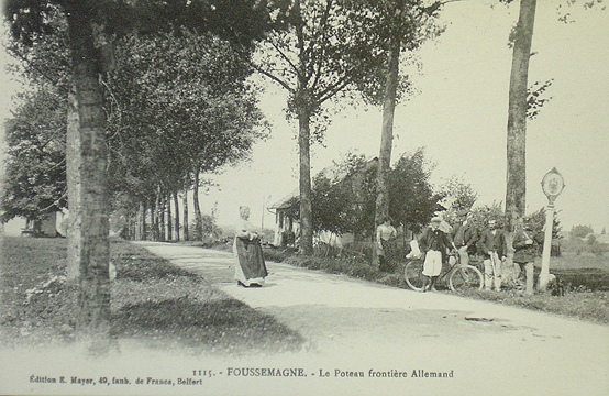 De Frans-Duitse grens bij Foussemagne nabij Belfort 1871-1918 De Frans-Duitse grens bij Foussemagne nabij Belfort 1871-1918