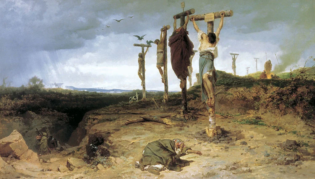 Gekruisigde slaven in het oude Rome (Fyodor Bronnikov, 1878)