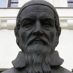 Buste van Comenius in Sárospatak, Hongarije - cc