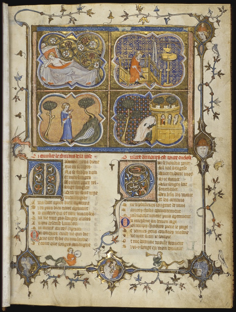 Guillaume de Lorris en Jean de Meun, Le roman de la rose. Handschrift op perkament. Frankrijk, omstreeks 1370. [10 B 29]