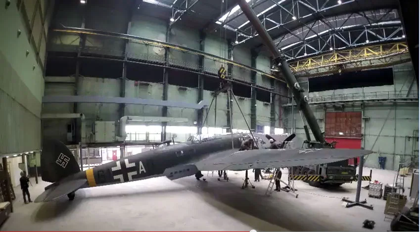 Opbouw van de Heinkel-bommenwerper