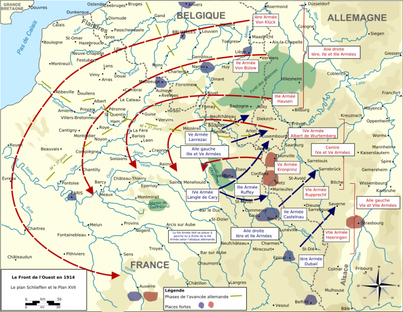 Het Schlieffenplan en het Franse Plan XVII (Wiki)
