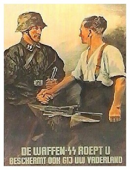Wervingsaffiche Waffen SS voor Vlaamse vrijwilligers (Bron: Deutsches Historisches Museum)