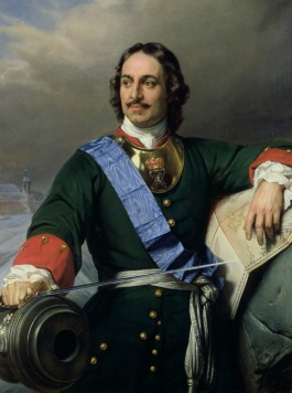 Tsaar Peter I de Grote. Schilderij uit 1838 van Paul Delaroche (1797-1856). Bron: Wikimedia