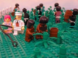 Slavernij verbeeld in Lego. Bron: oncyclopedia.net