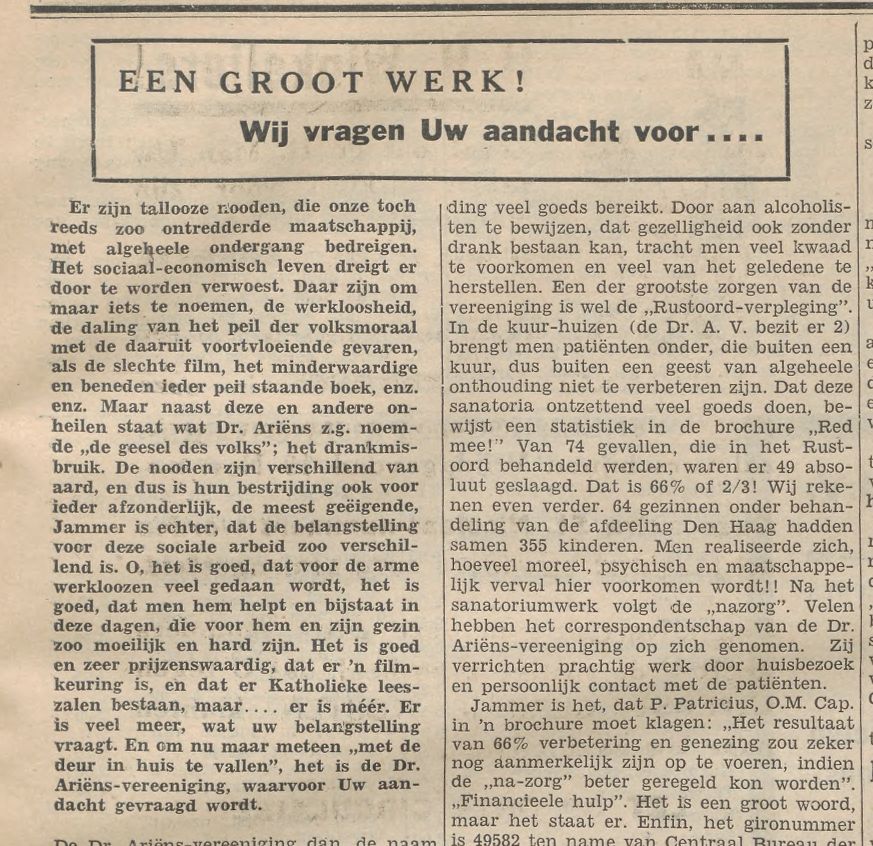 ...uit Graafse Courant, 10 november 1937...