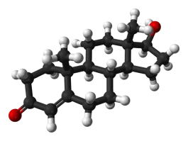 Molecuulmodel van testosteron