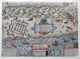 De Brittenburg getekend door Abraham Ortelius in 1581