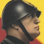 Benito Mussolini op een postkaart uit de jaren 1940