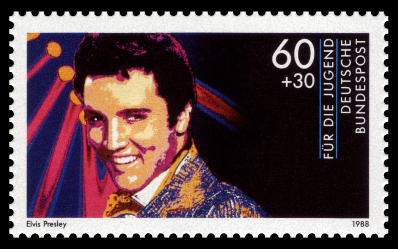 Elvis Presley op een Duitse postzegel