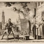 Gefantaseerde 17e-eeuwse voorstelling van Jan Luyken met de terechtstelling van Eemkens