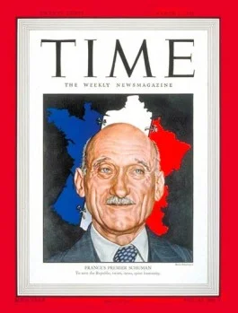 Robert Schuman op de cover van Time Magazine, 1948
