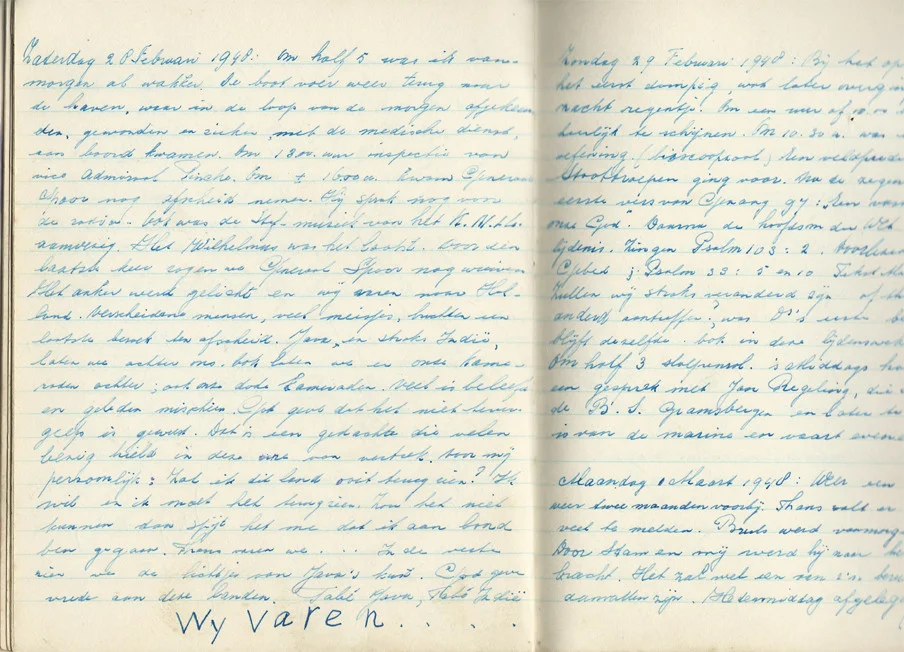 Bladzijden uit het dagboek van Evert-Jan Nijboer.