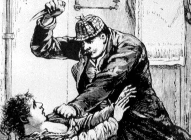 Afbeelding van Jack the Ripper in een krant uit 1888 (Polize Gazette)