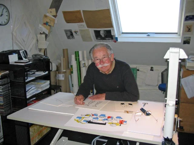 Dick Bruna in zijn atelier (Dolph Kohnstamm - cc)