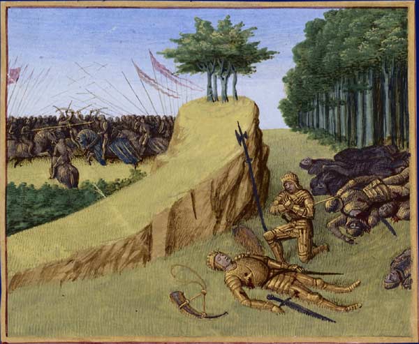 De dood van Roland, door Jean Fouquet