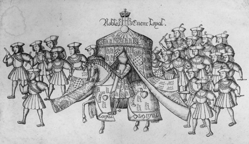 Hendrik VIII tijdens een steekspel
