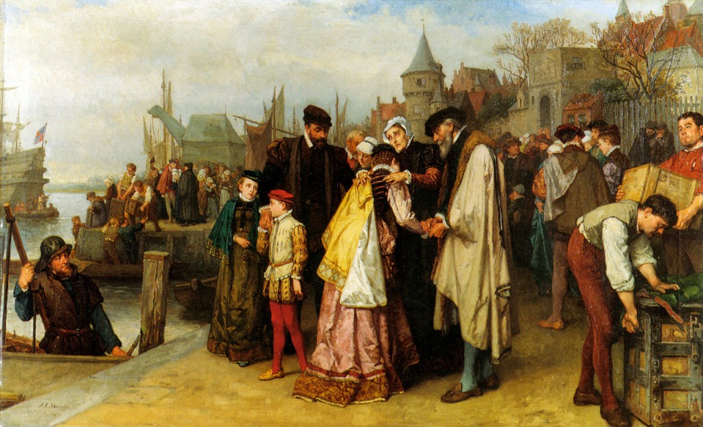 Emigratie van de Hugenoten, 1566 - Jan Antoon Neuhuys (ca. 1891)