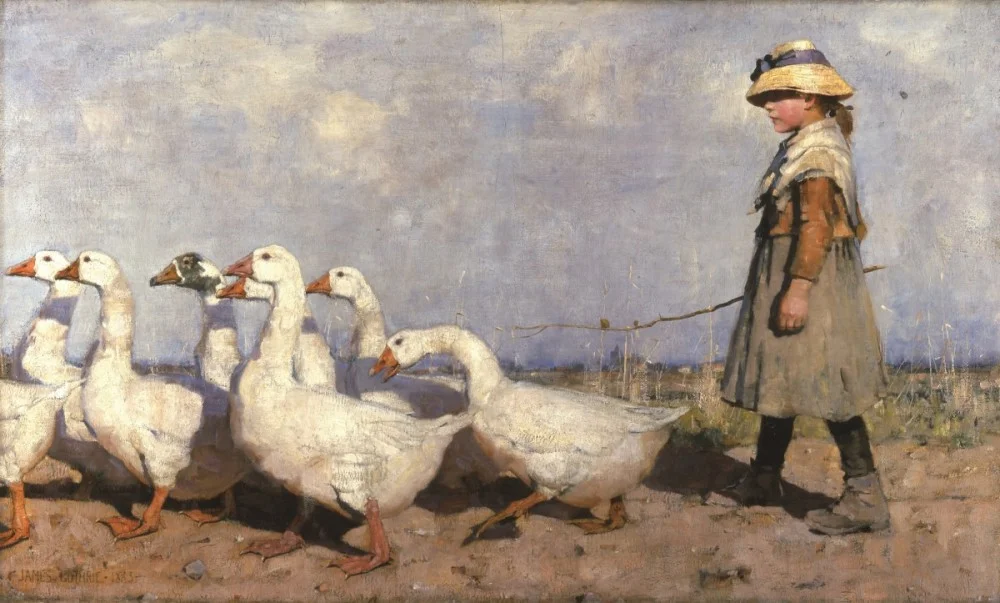 James Guthrie, Naar een nieuwe weide, olieverf op doek, 1883, Aberdeen Art Gallery & Museums Collections