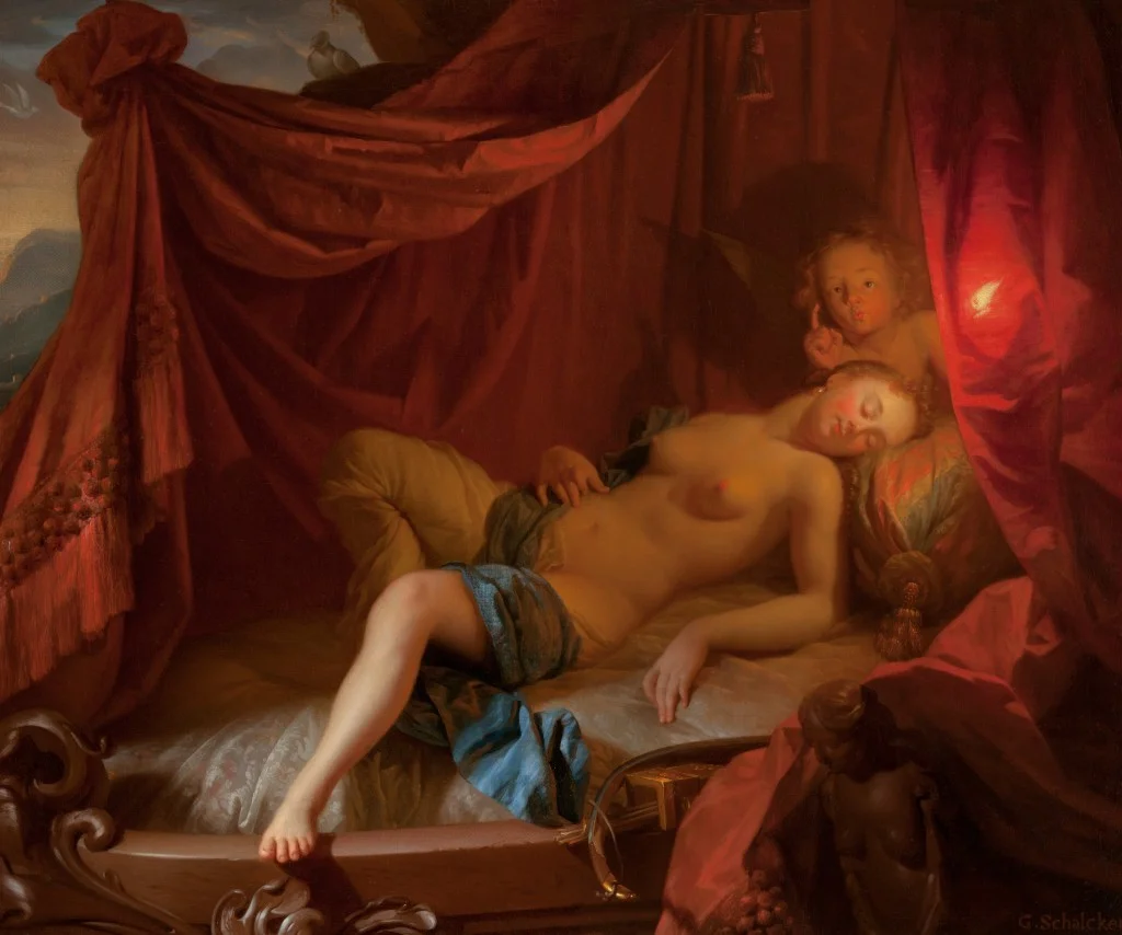 Slapende Venus met Cupido - Godefridus Schalcken