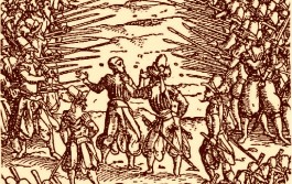 Tekening van het spitsroeden lopen in Kriegsbuch (1525) van Jost Ammann