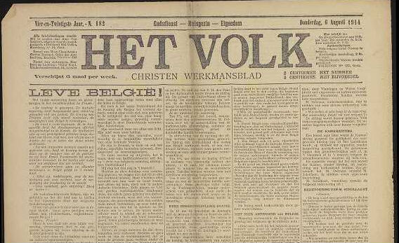 Het volk: antisocialistisch dagblad - 6 augustus 1914