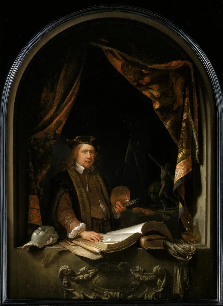 Gerrit Dou (Leiden 1613-1675 Leiden) - Zelfportret, c.1665 -  Collectie Eijk en Rose-Marie de Mol van Otterloo 