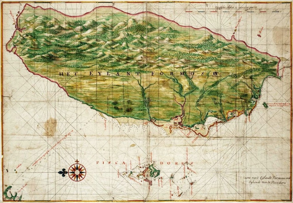 Een kaart van Nederlands-Formosa