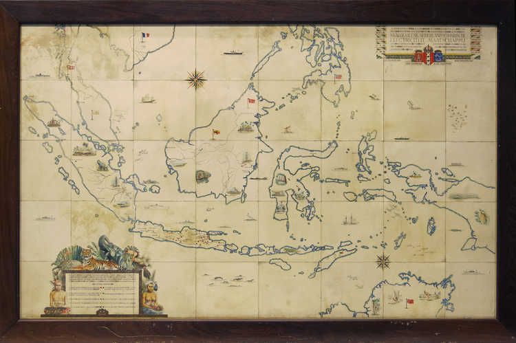 Kaart van Nederlands-Indië, 1940