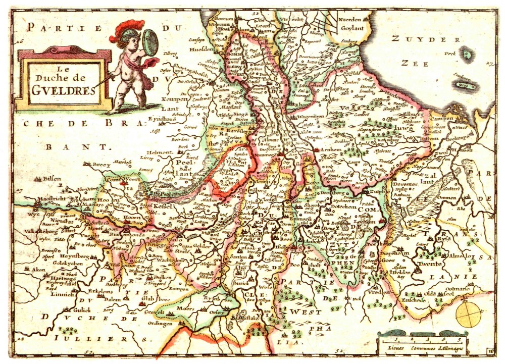 Oude kaart van Gelre