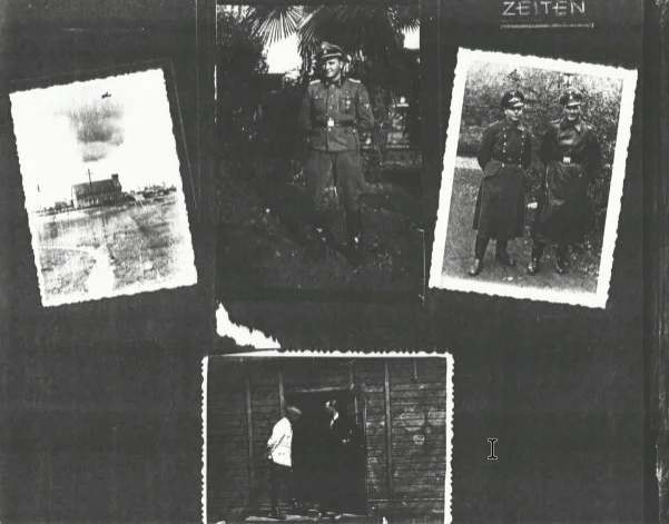 Pagina uit het fotoalbum van de kampcommandant