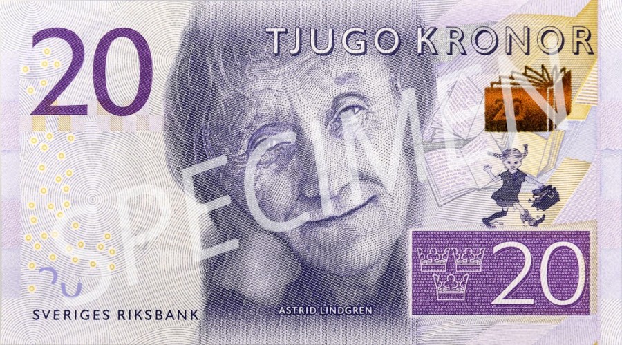 Pipi Langkous op nieuw Zweeds bankbiljet
