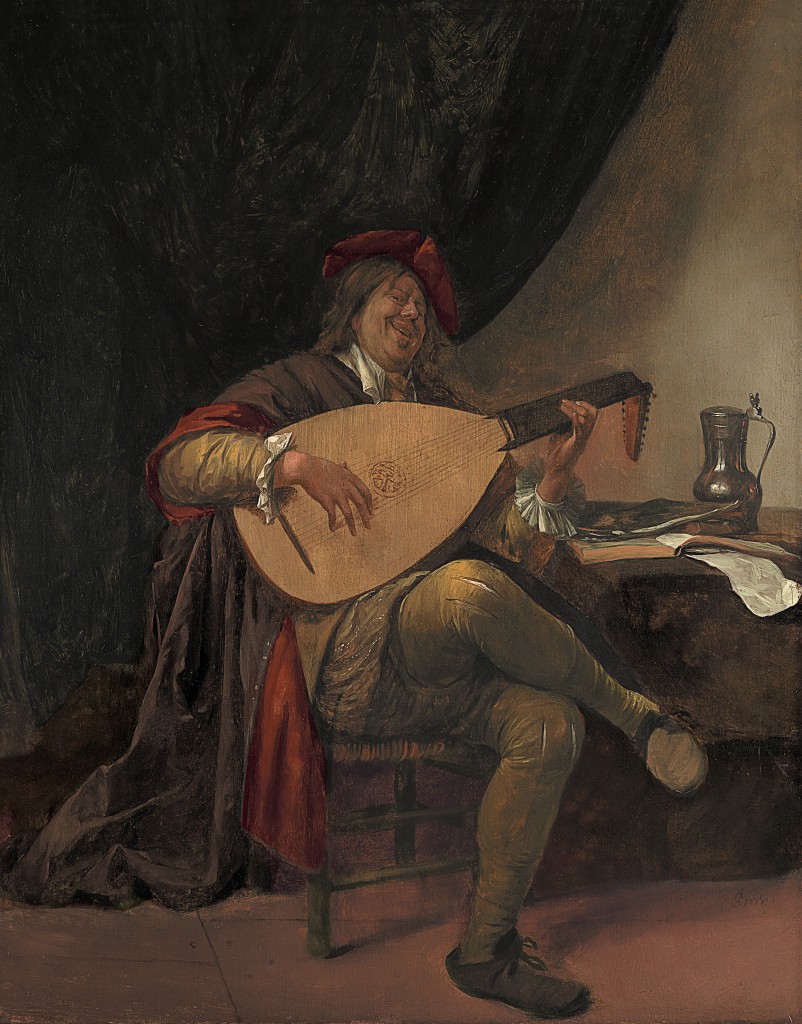 Jan Steen (Leiden 1626-1679 Leiden) - Zelfportret als luitspeler, c.1663/65 -  Museo Thyssen-Bornemisza, Madrid 