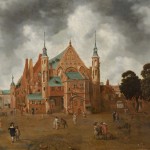 Het Binnenhof met de Ridderzaal - Hollandse school, ca. 1655 (Haags Historisch Museum)