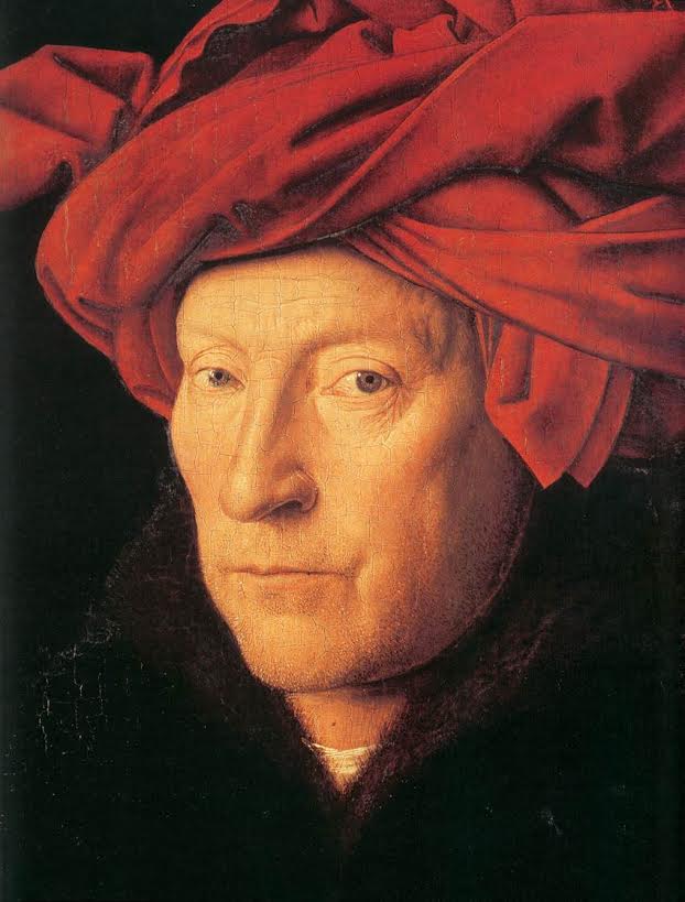 Jan van Eyck, "De man met de rode tulband" (1433). Bron: Wikimedia