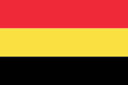 De eerste vlag van België had de strepen horizontaal.