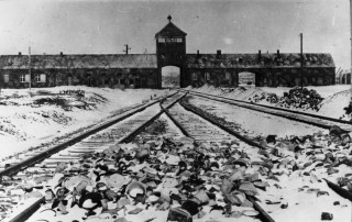 Auschwitz 1945. Bron: Bundesarchiv, Bild 175-04413