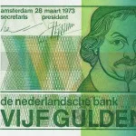 Bankbiljet van 5 gulden met Joost van den Vondel (Fok)