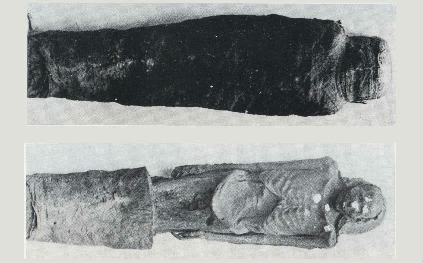 De mummie voor en na het onderzoek