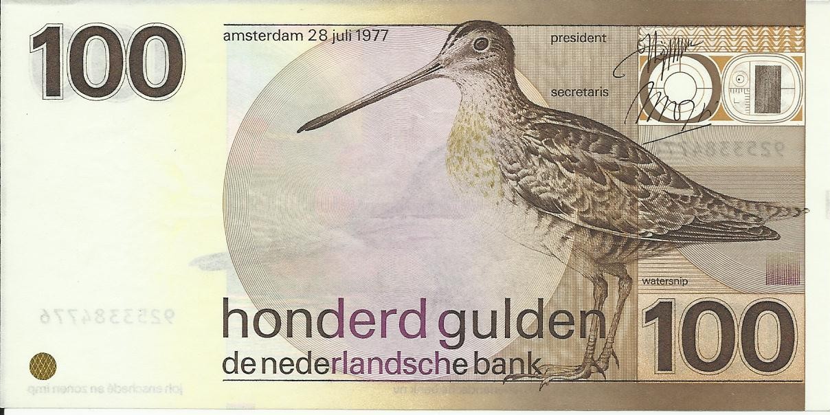 Laatste briefje van 100 gulden (muntenkabinet.nl)