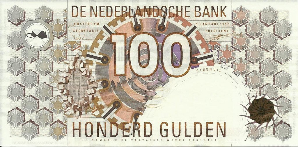 Laatste briefje van 100 gulden (muntenkabinet.nl)