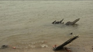 Scheepswrak gevonden dankzij lage waterstand (Omroep Gelderland)