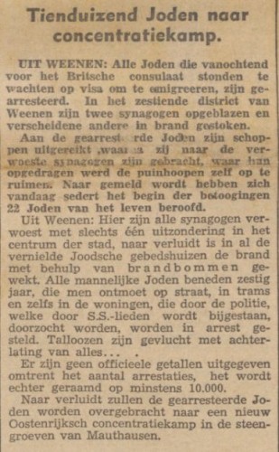 De Banier, 11 november 1938 (Delpher)