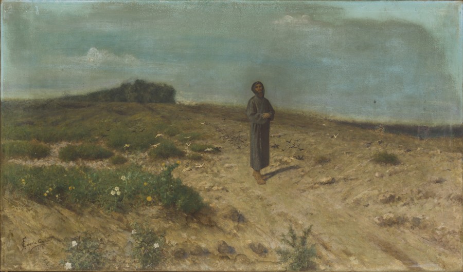 Franciscus tussen de vogels, Francesco Coppola Castaldo, 1878, Museum voor Religieuze Kunst Uden, foto Niels den Haan