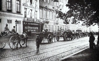 Duitse troepen in Brussel aan het begin van de Eerste Wereldoorlog
