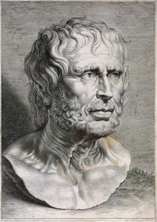 Portret van Seneca door Lucas Vorsterman, 1638. Bron: Wikimedia