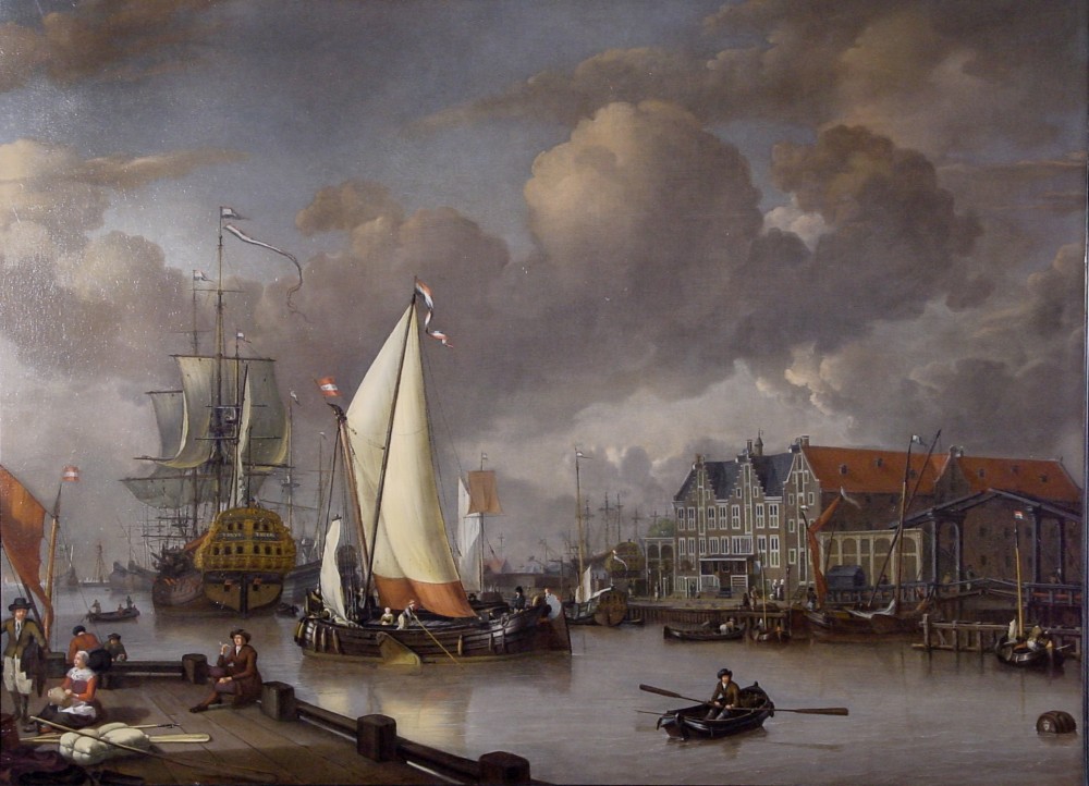 Schilderij, Jan Claesz. Rietschoof, Gezicht op het Oostereiland, 1652-1719 (WFM)